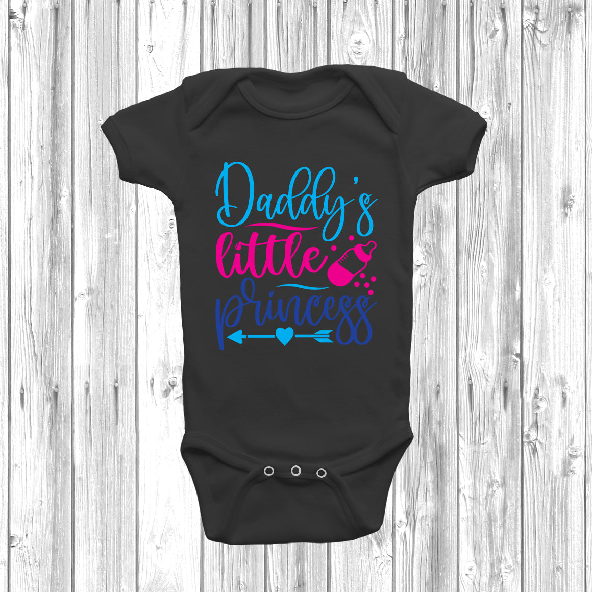 Daddy s Little Princess Baby Grow Black Newborn