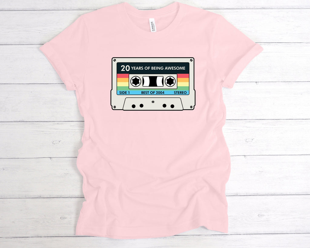 Get trendy with Cassette 20 Years Of Being Awesome T-Shirt - T-Shirt available at DizzyKitten. Grab yours for £12.99 today!