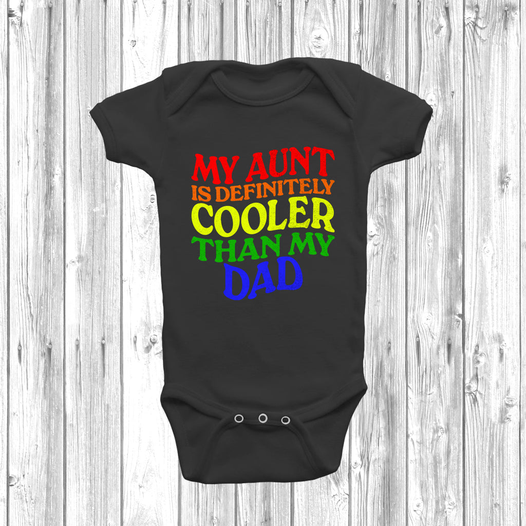 Get trendy with My Aunt is Definitely Cooler Than My Dad Baby Grow - Baby Grow available at DizzyKitten. Grab yours for £9.99 today!