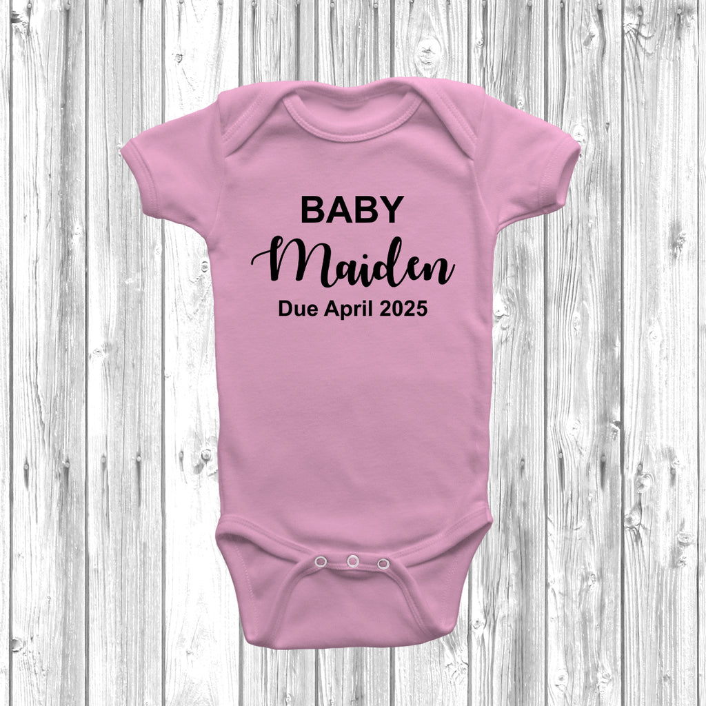 Get trendy with Personalised Baby Due Date Baby Grow - Baby Grow available at DizzyKitten. Grab yours for £8.45 today!