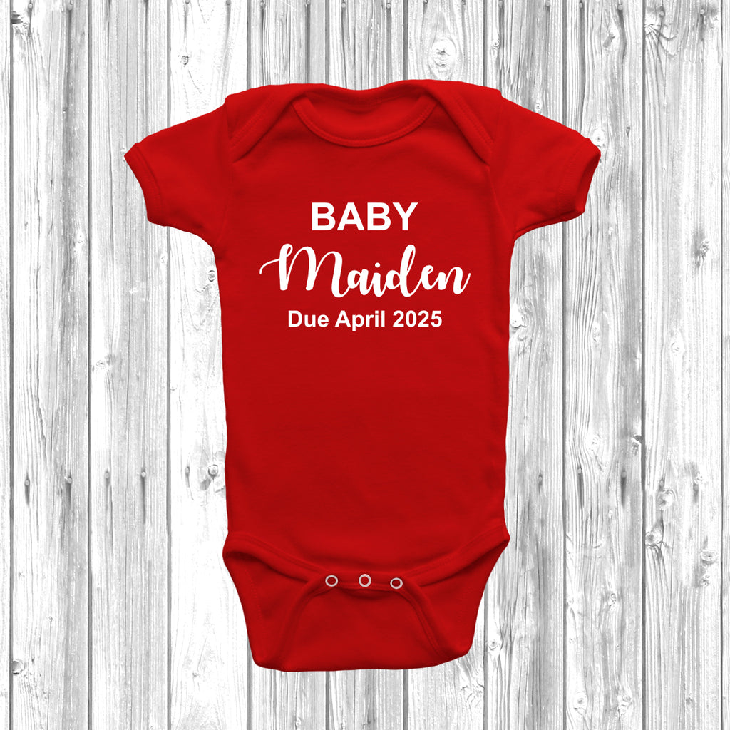 Get trendy with Personalised Baby Due Date Baby Grow - Baby Grow available at DizzyKitten. Grab yours for £8.45 today!