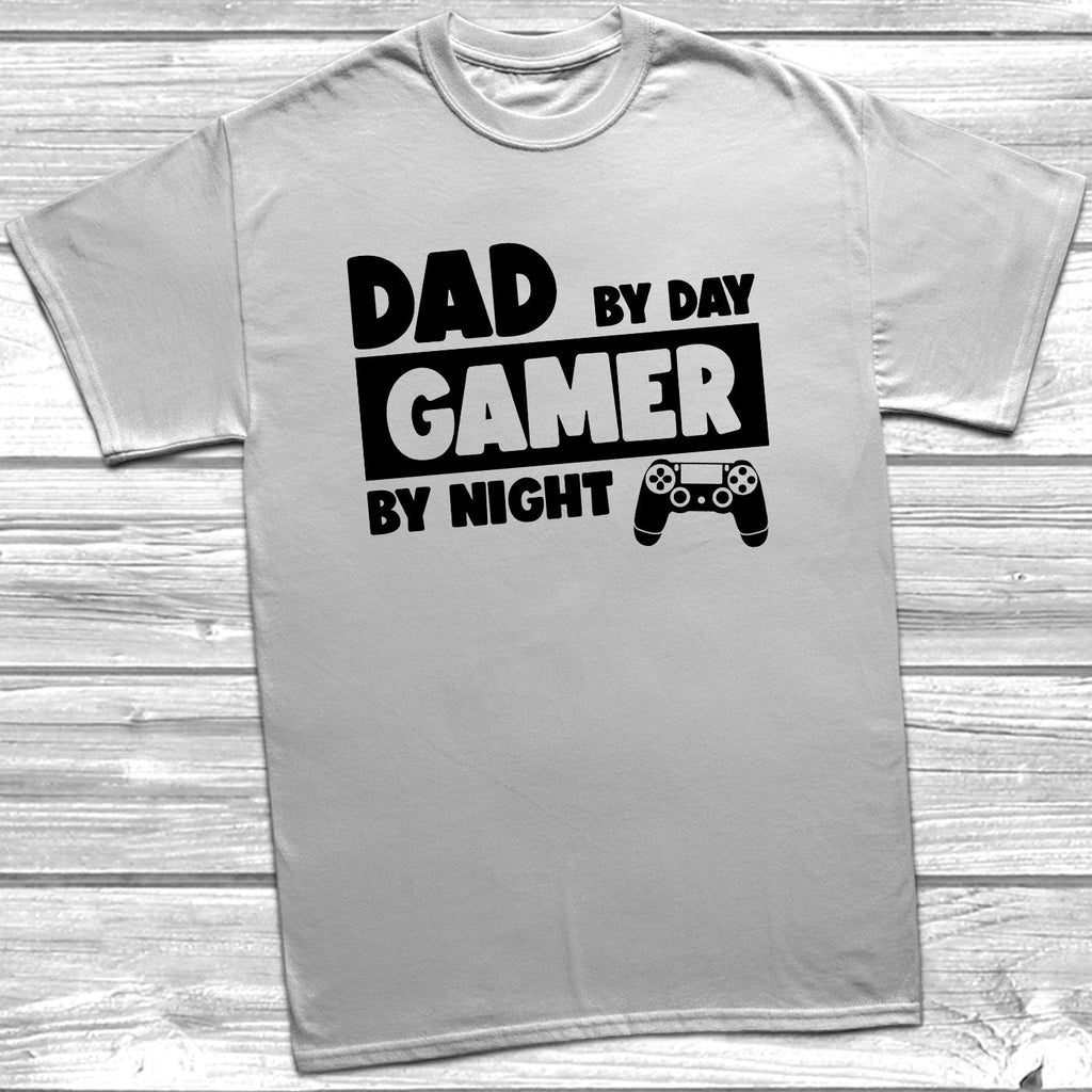 Get trendy with Dad By Day Gamer By Night T-Shirt - T-Shirt available at DizzyKitten. Grab yours for £9.99 today!