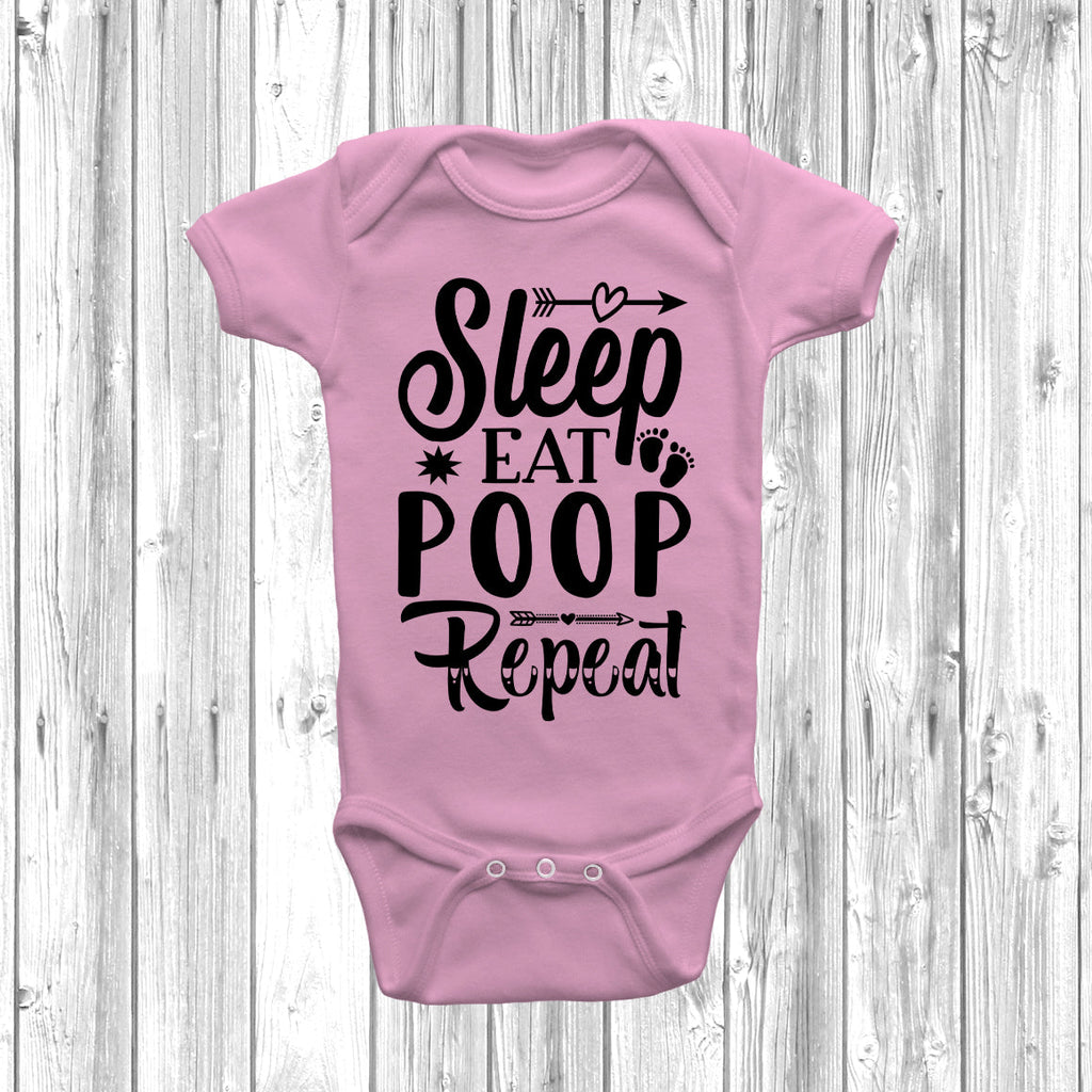 Get trendy with Eat Sleep Poop Repeat Baby Grow - Baby Grow available at DizzyKitten. Grab yours for £9.49 today!