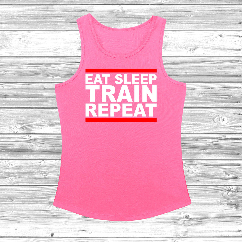 Get trendy with Eat Sleep Train Repeat Women's Cool Vest - Vest available at DizzyKitten. Grab yours for £11.49 today!