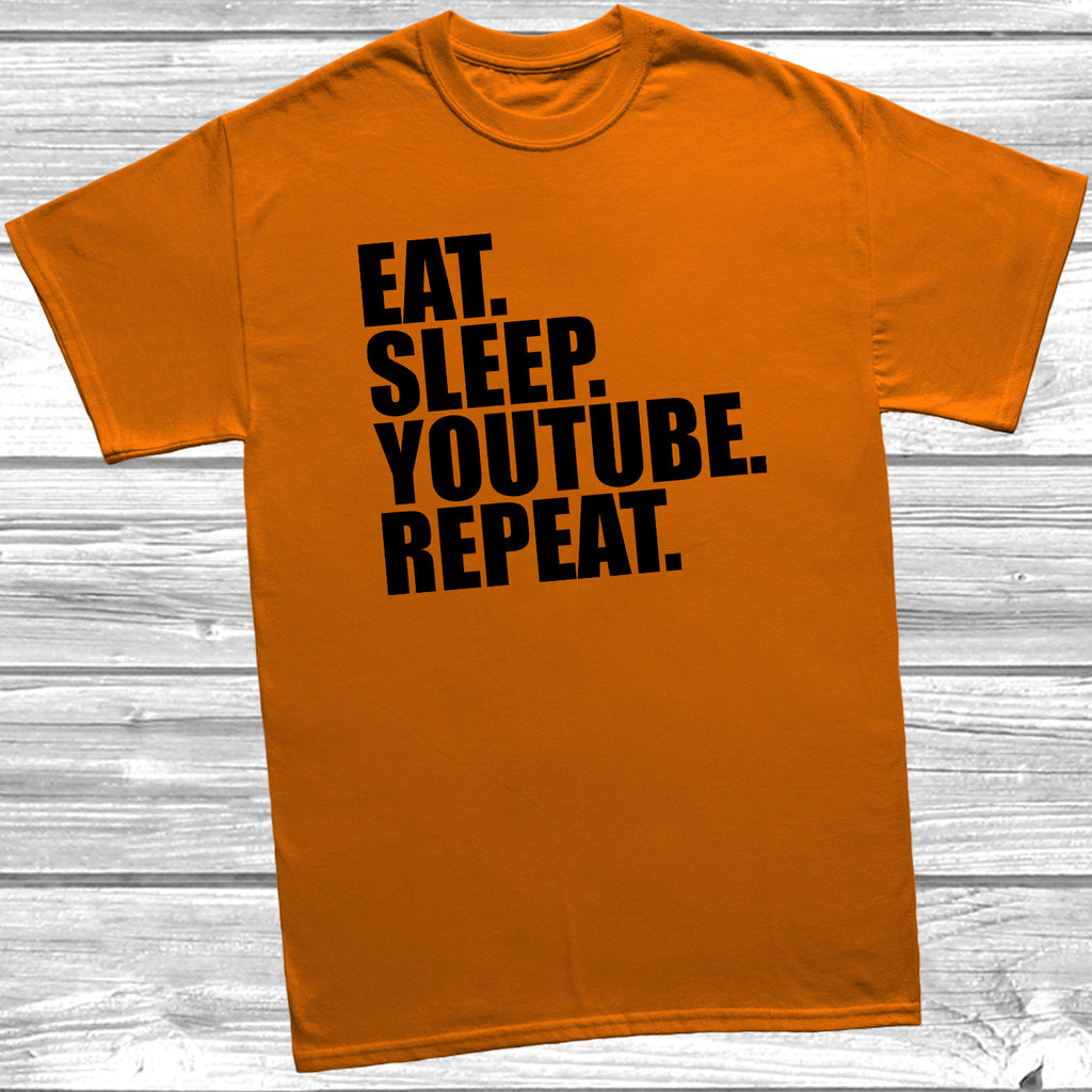 Get trendy with Eat Sleep Youtube Repeat T-Shirt - T-Shirt available at DizzyKitten. Grab yours for £8.49 today!