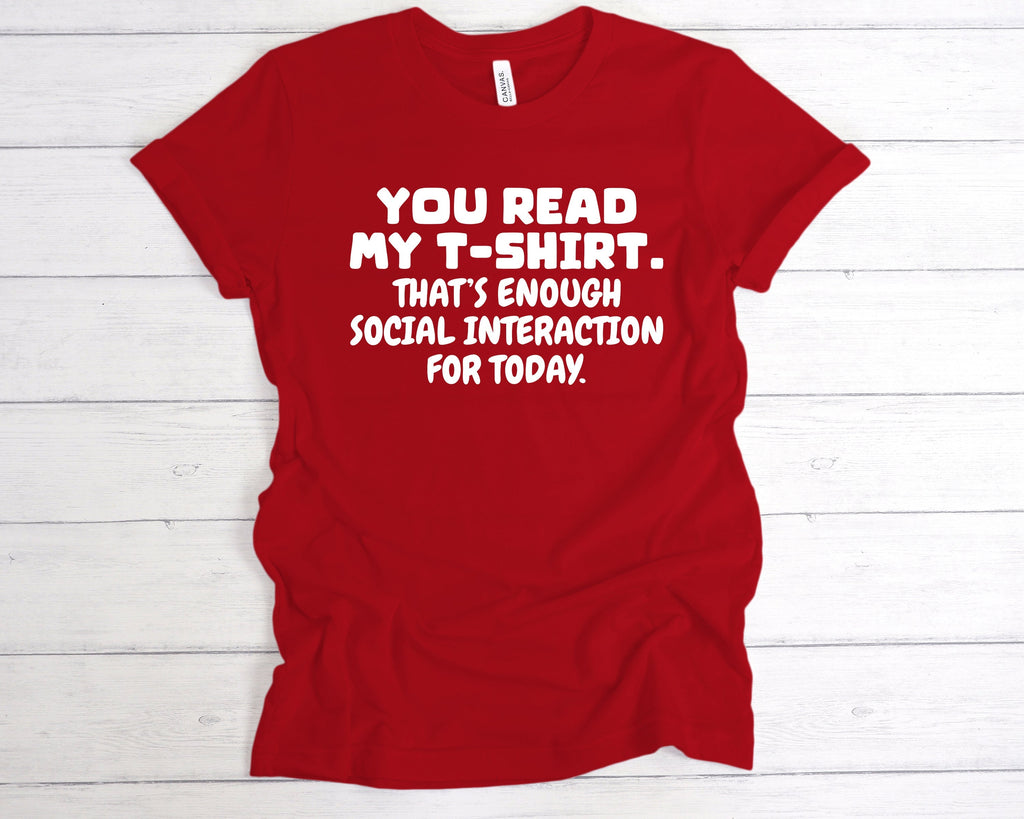 Get trendy with Enough Social Interaction T-Shirt - T-Shirt available at DizzyKitten. Grab yours for £12.99 today!