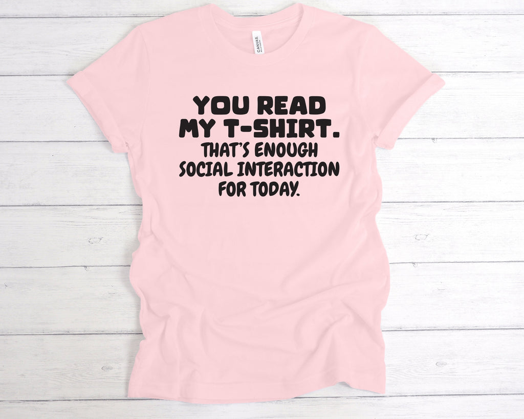 Get trendy with Enough Social Interaction T-Shirt - T-Shirt available at DizzyKitten. Grab yours for £12.99 today!