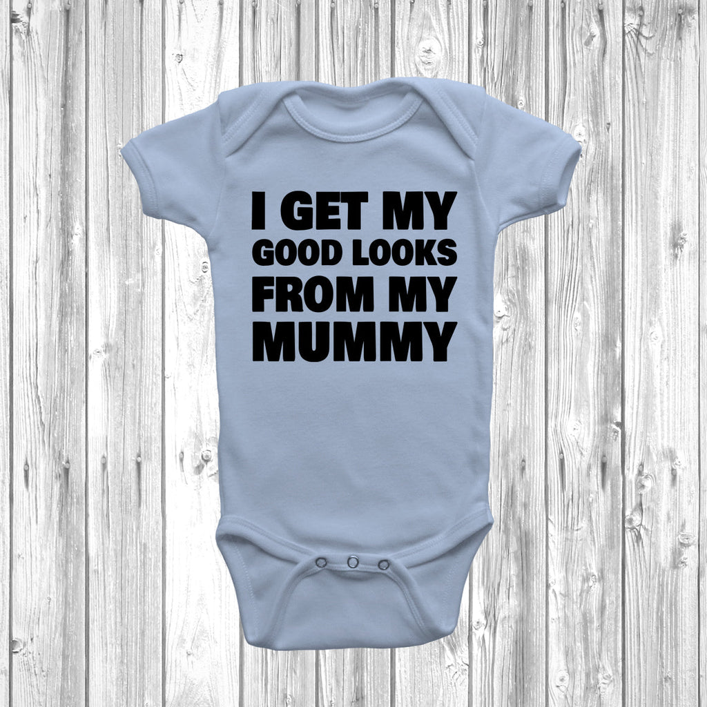 Get trendy with I Get My Good Looks From My Mummy Baby Grow - Baby Grow available at DizzyKitten. Grab yours for £7.99 today!