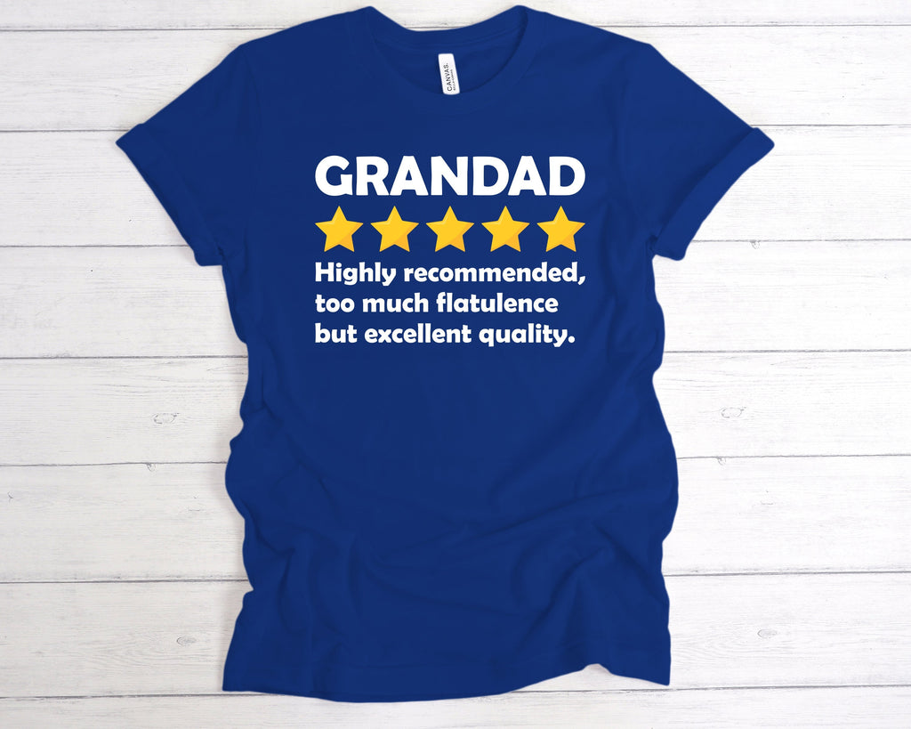 Get trendy with Grandad 5 Star Review T-Shirt - T-Shirt available at DizzyKitten. Grab yours for £12.99 today!