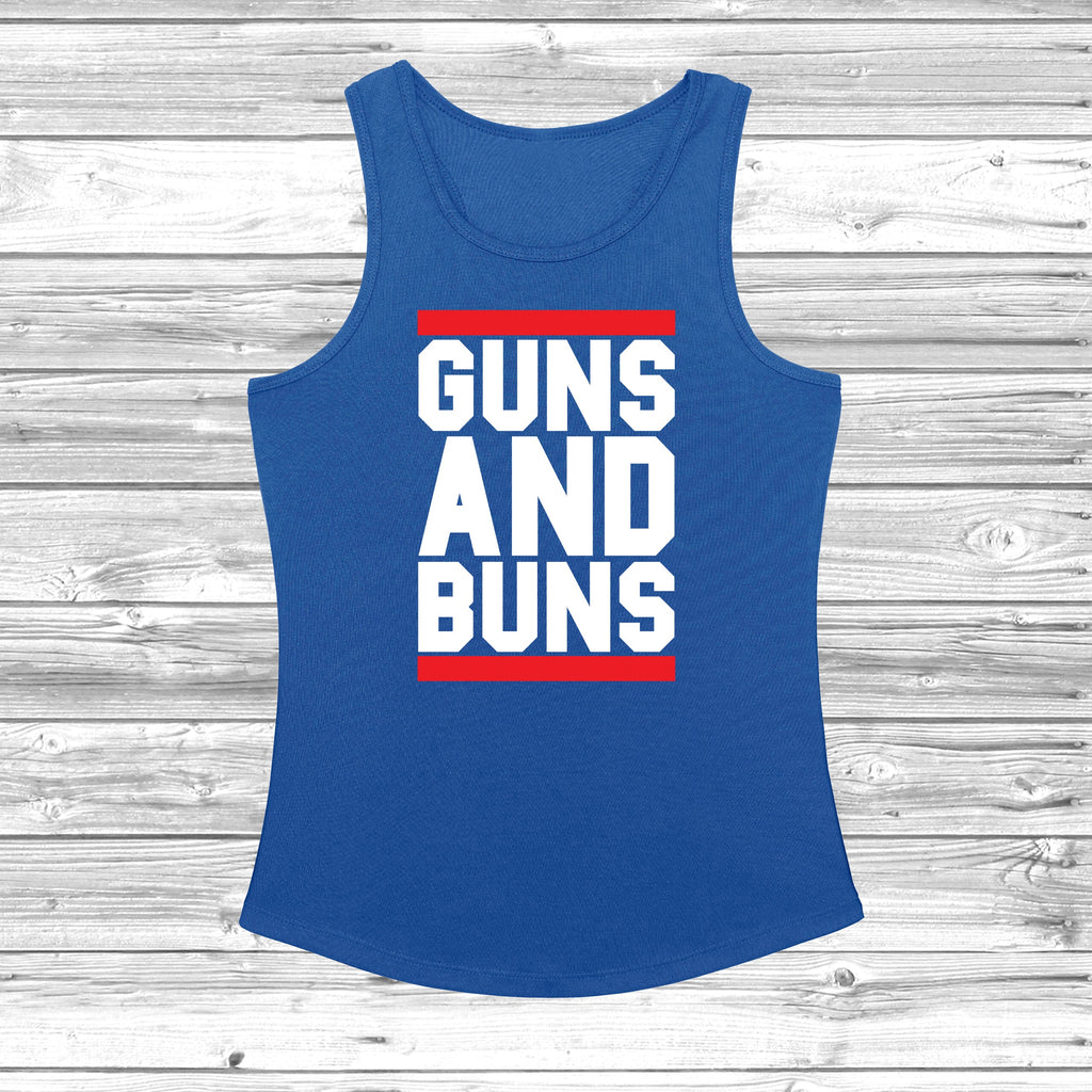 Get trendy with Guns And Buns Women's Cool Vest - Vest available at DizzyKitten. Grab yours for £11.49 today!