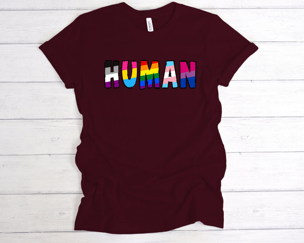 Get trendy with Human Pride T-Shirt - T-Shirt available at DizzyKitten. Grab yours for £12.99 today!