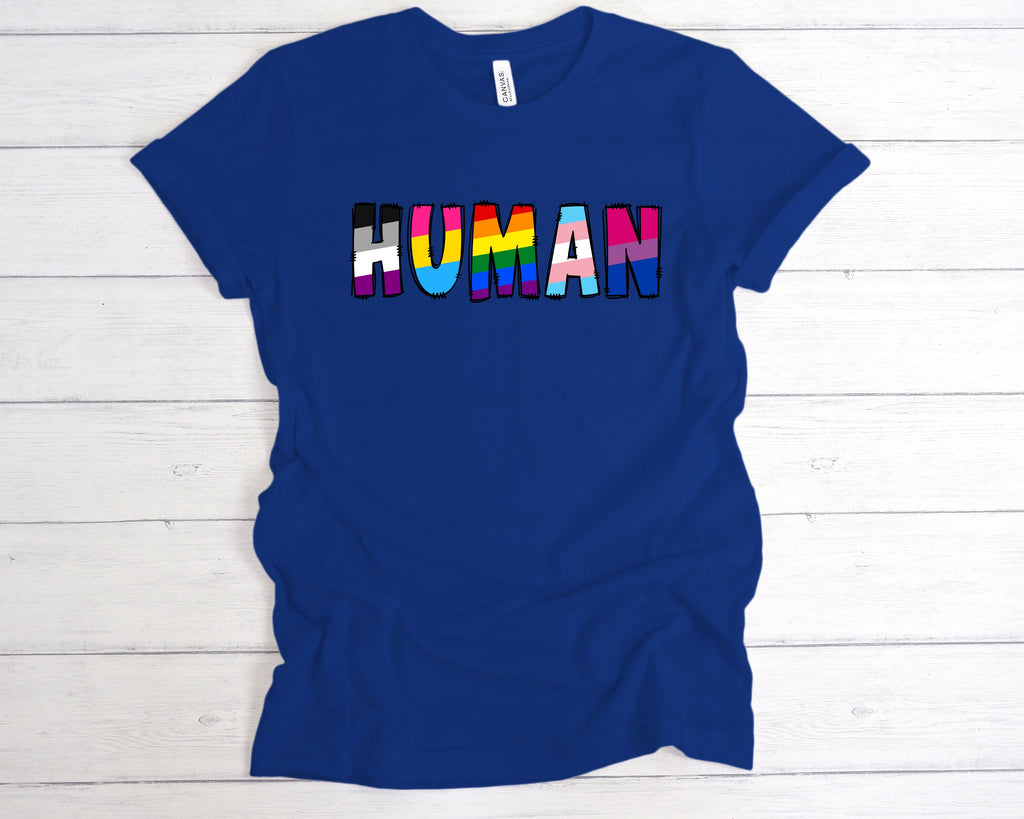 Get trendy with Human Pride T-Shirt - T-Shirt available at DizzyKitten. Grab yours for £12.99 today!