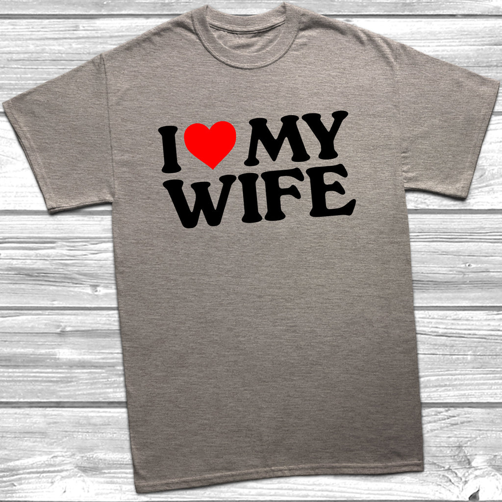 Get trendy with I Love Heart My Wife T-Shirt - T-Shirt available at DizzyKitten. Grab yours for £9.99 today!