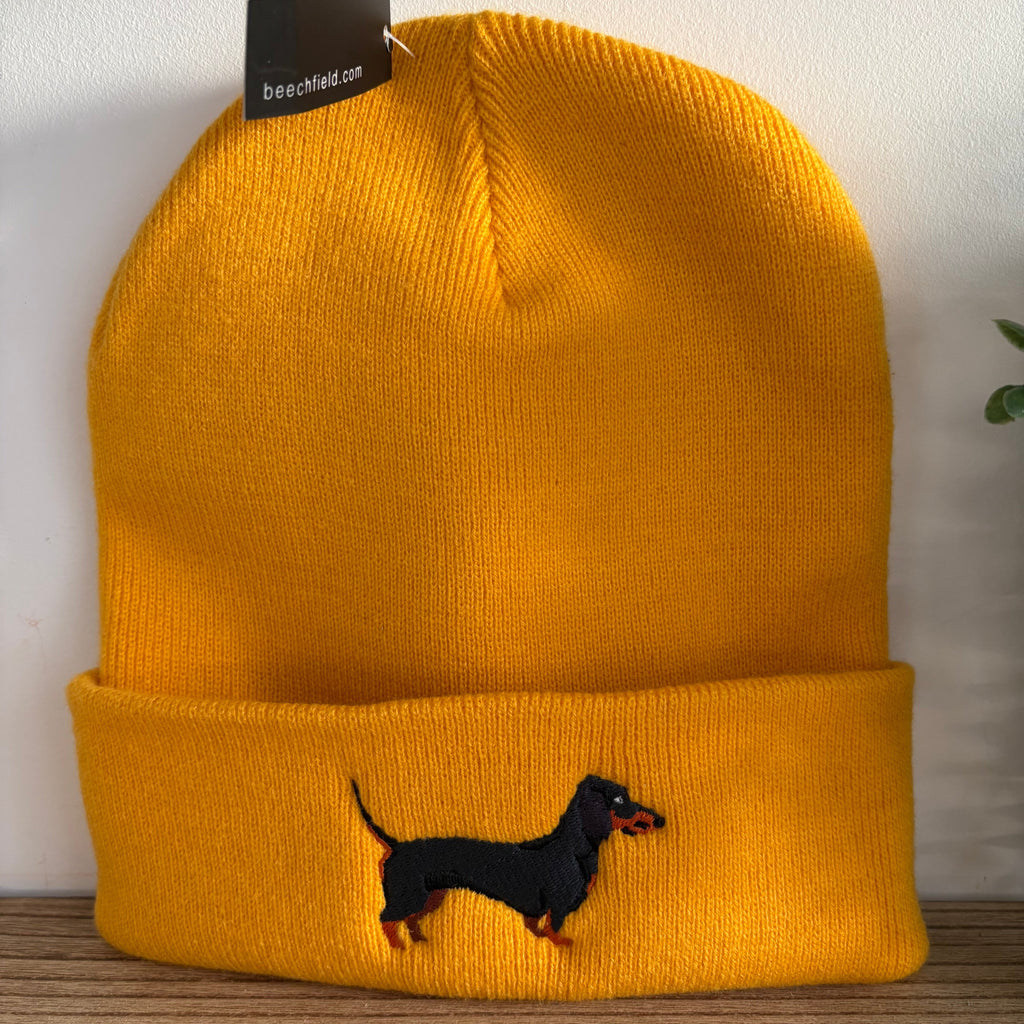 Get trendy with Dachshund Embroidered Beanie Hat -  available at DizzyKitten. Grab yours for £10.99 today!