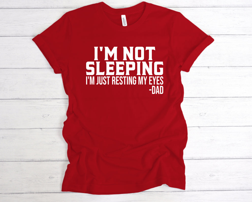 Get trendy with I'm Not Sleeping Just Resting My Eyes T-Shirt - T-Shirt available at DizzyKitten. Grab yours for £12.99 today!