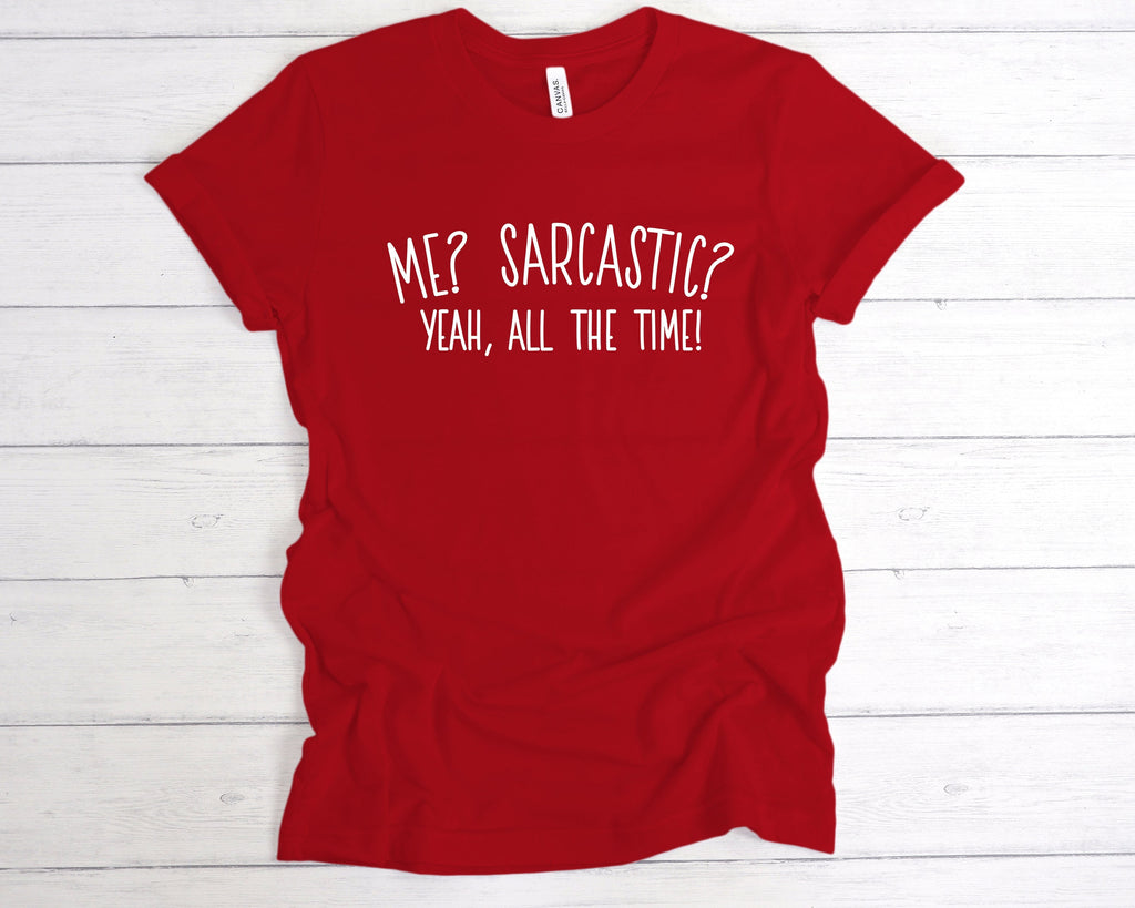 Get trendy with Me? Sarcastic? All The Time T-Shirt - T-Shirt available at DizzyKitten. Grab yours for £12.99 today!