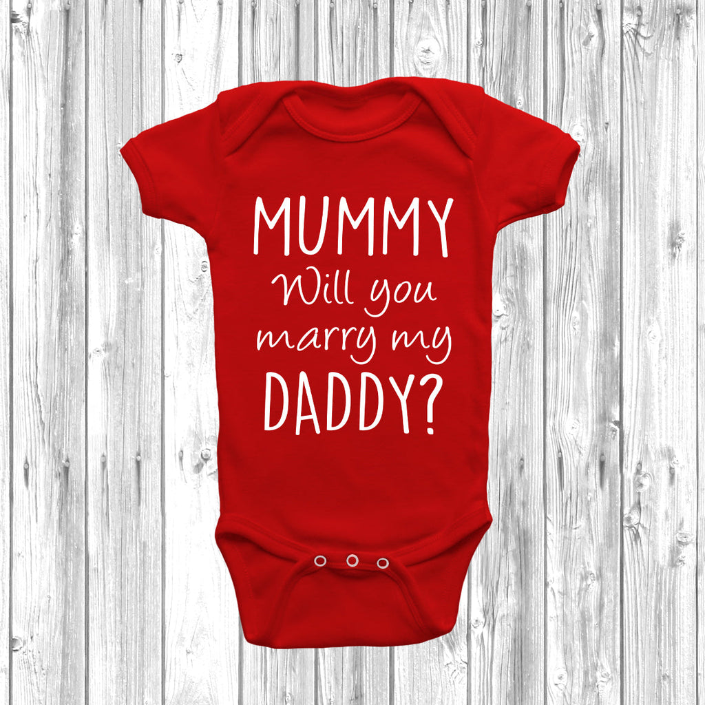 Get trendy with Mummy Will You Marry My Daddy Baby Grow - Baby Grow available at DizzyKitten. Grab yours for £8.45 today!