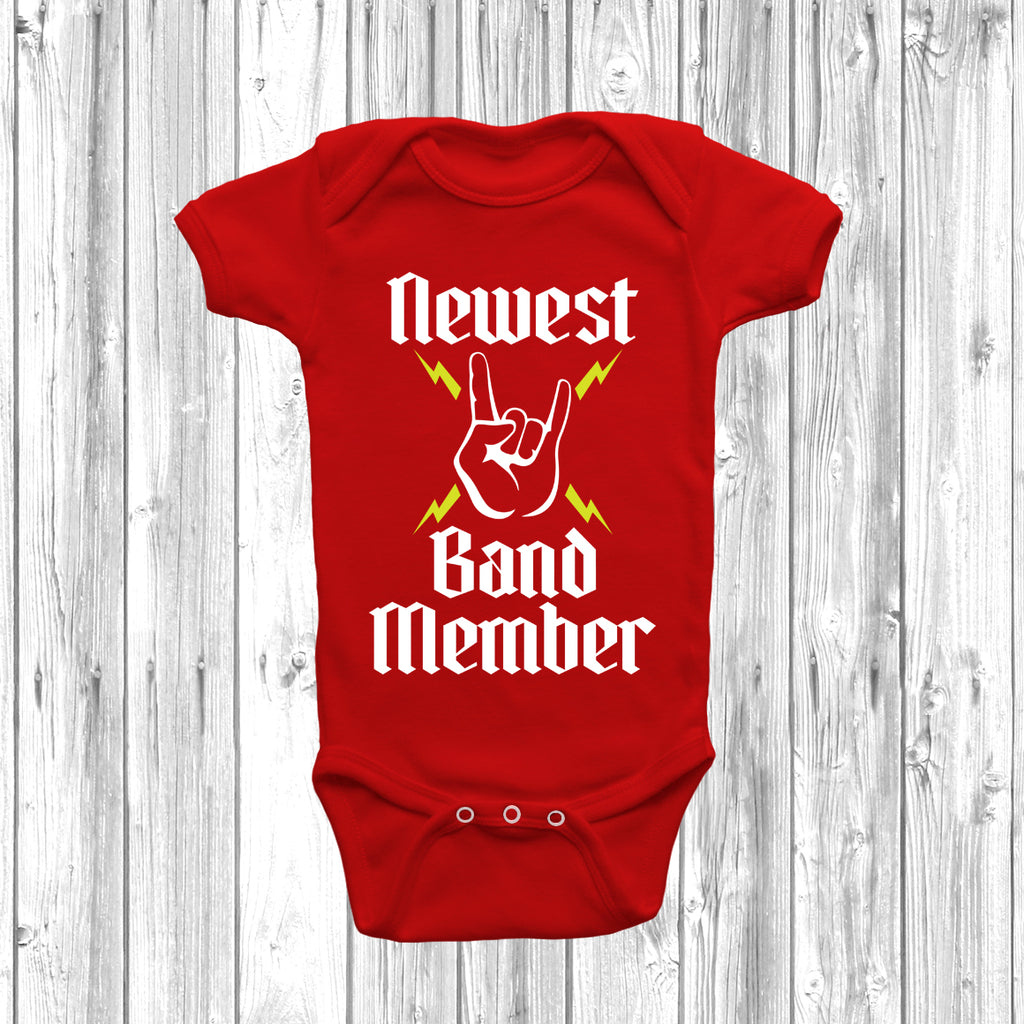 Get trendy with Newest Band Member Baby Grow - Baby Grow available at DizzyKitten. Grab yours for £8.99 today!