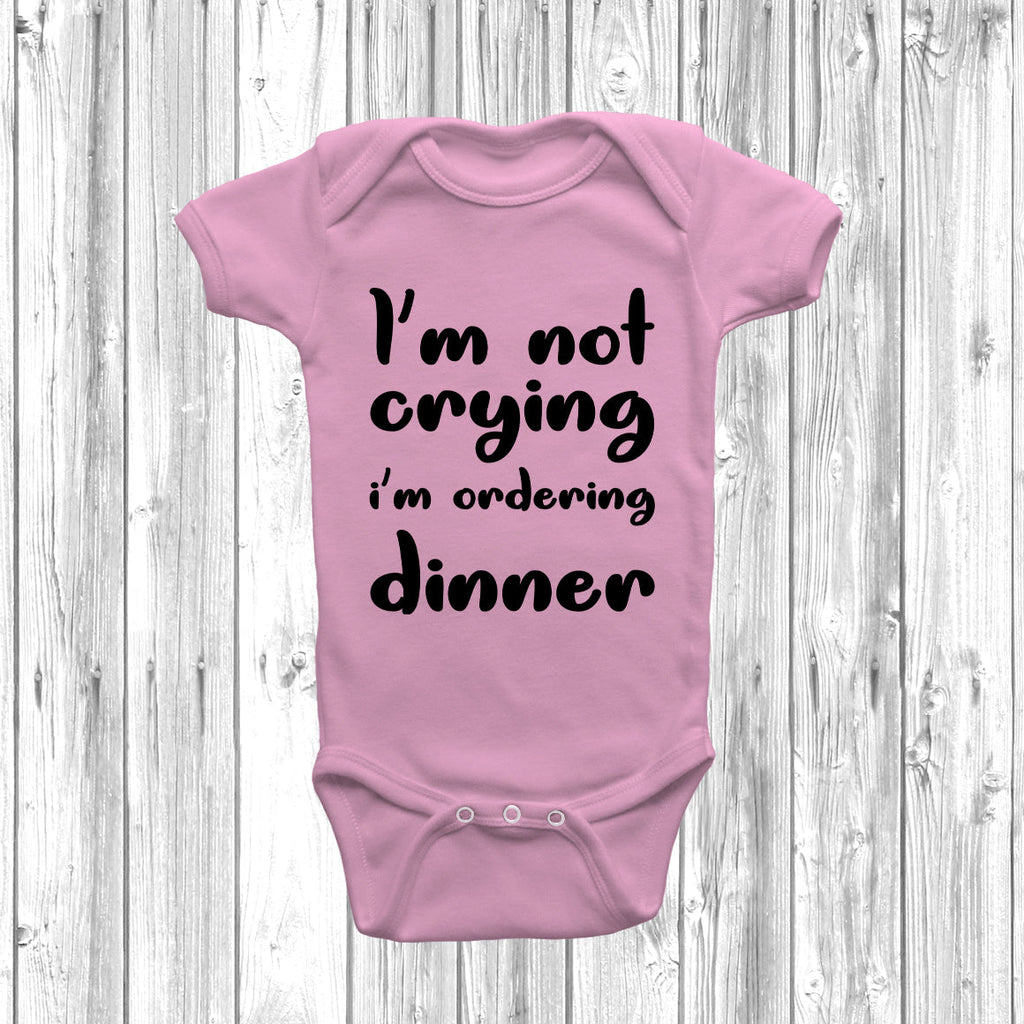 Get trendy with I'm Not Crying I'm Ordering Dinner Baby Grow - Baby Grow available at DizzyKitten. Grab yours for £8.45 today!