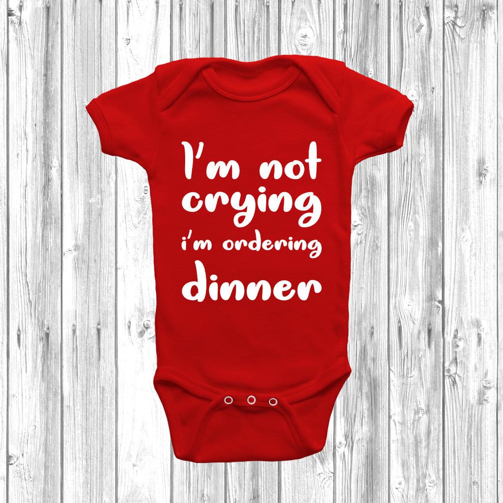 Get trendy with I'm Not Crying I'm Ordering Dinner Baby Grow - Baby Grow available at DizzyKitten. Grab yours for £8.45 today!