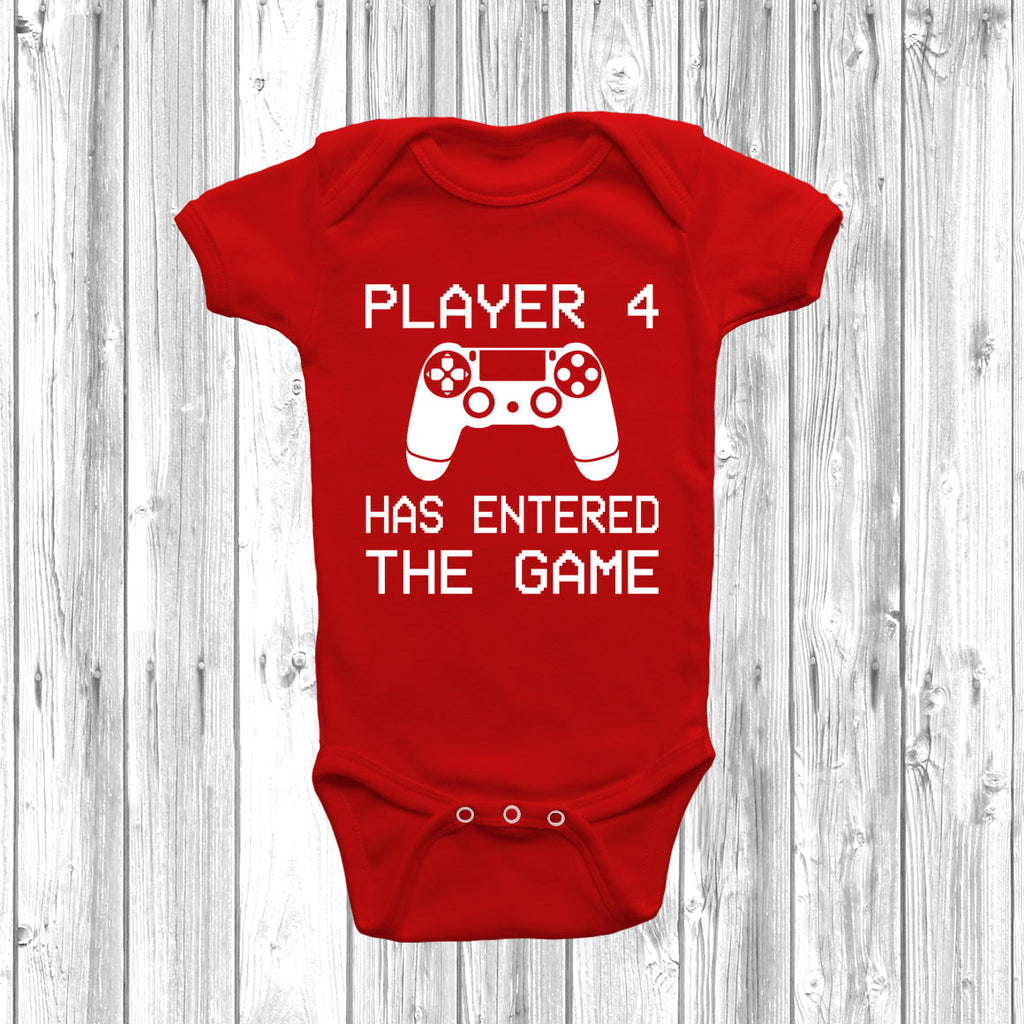 Get trendy with PS Player 4 Has Entered The Game Baby Grow - Baby Grow available at DizzyKitten. Grab yours for £8.49 today!