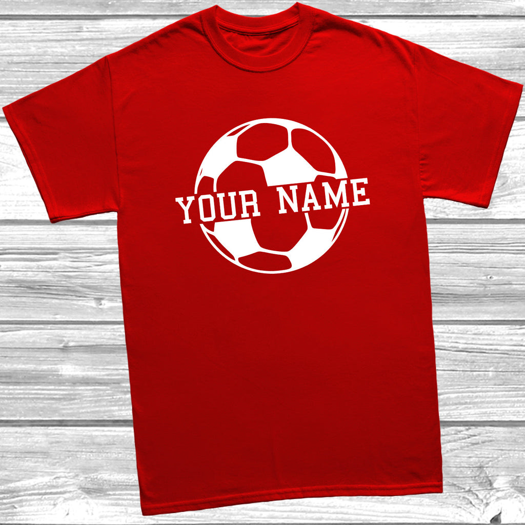 Get trendy with Personalised Kids Football T-Shirt - T-Shirt available at DizzyKitten. Grab yours for £9.95 today!