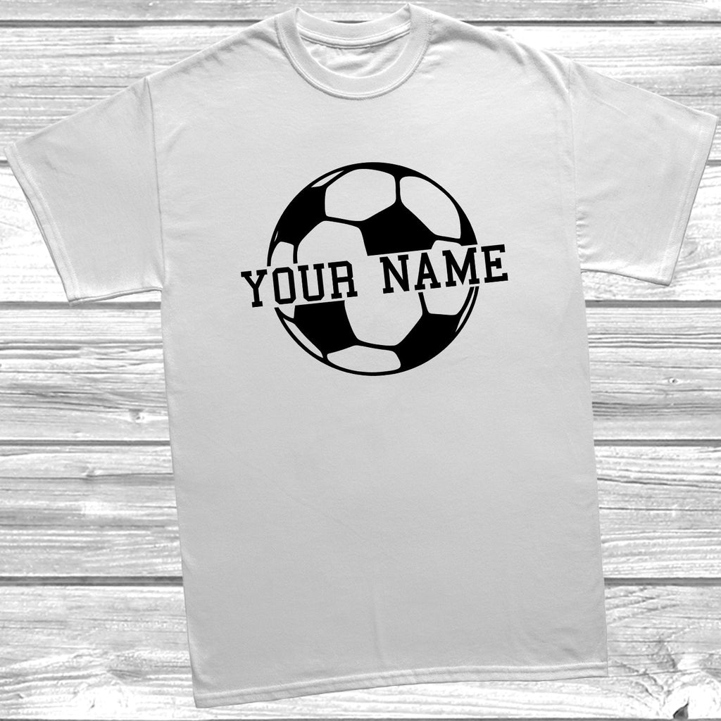 Get trendy with Personalised Kids Football T-Shirt - T-Shirt available at DizzyKitten. Grab yours for £9.95 today!