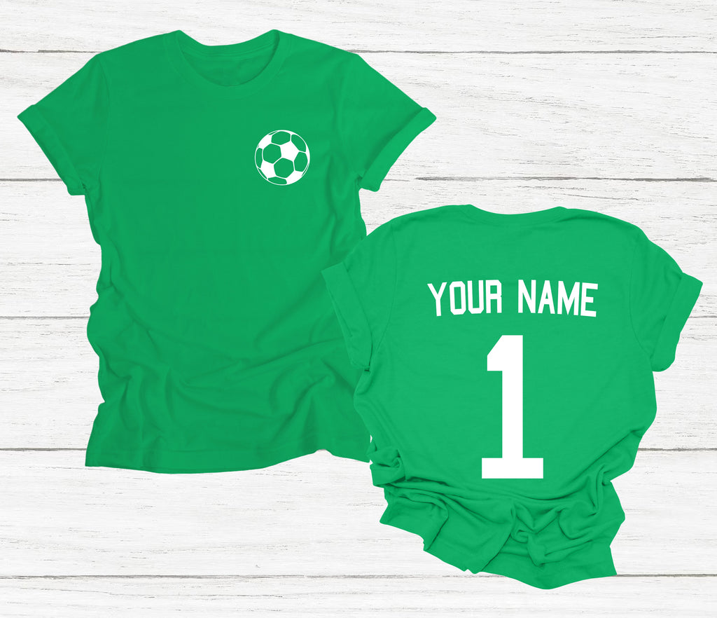 Get trendy with Personalised Kids Football Name And Number T-Shirt - T-Shirt available at DizzyKitten. Grab yours for £9.99 today!