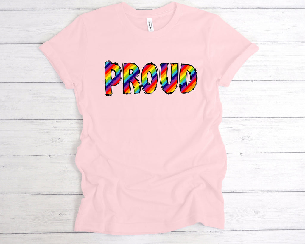 Get trendy with Proud T-Shirt - T-Shirt available at DizzyKitten. Grab yours for £12.99 today!