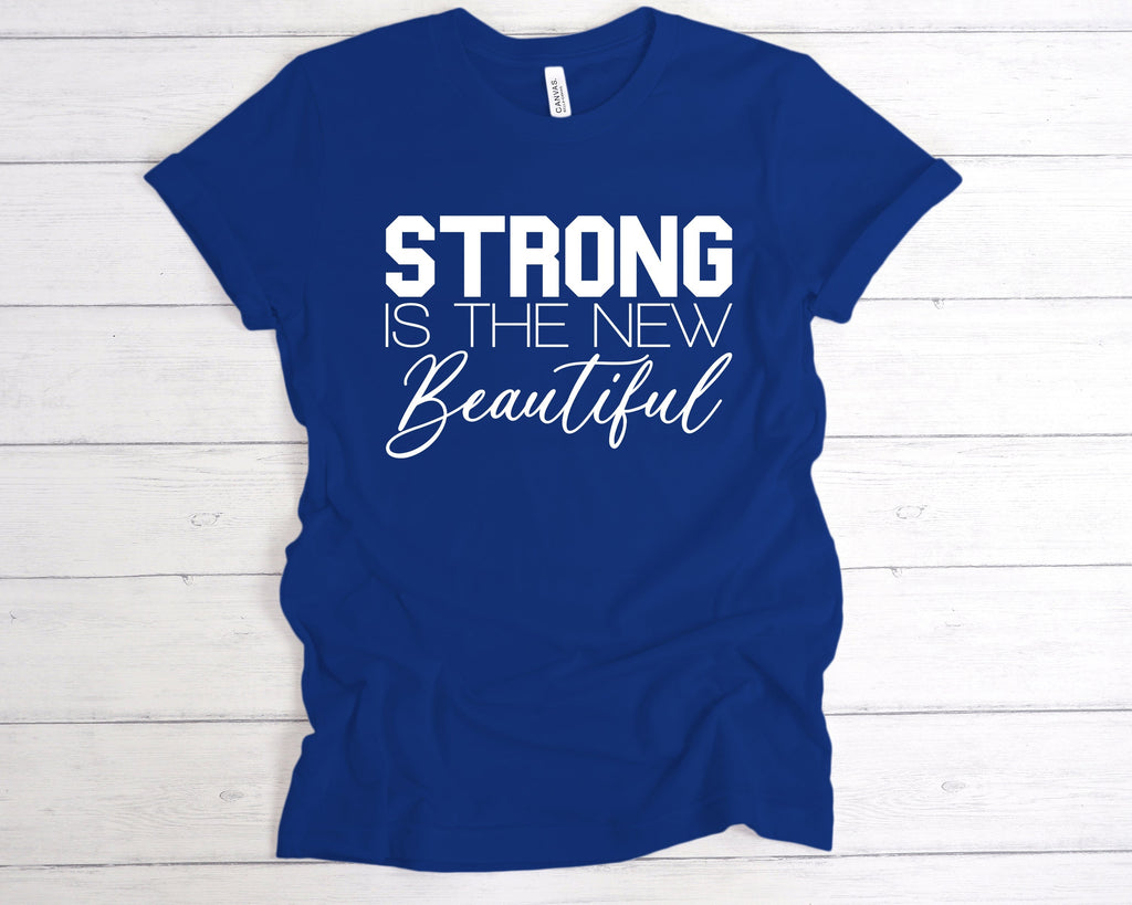 Get trendy with Strong Is The New Beautiful T-Shirt - T-Shirt available at DizzyKitten. Grab yours for £12.99 today!