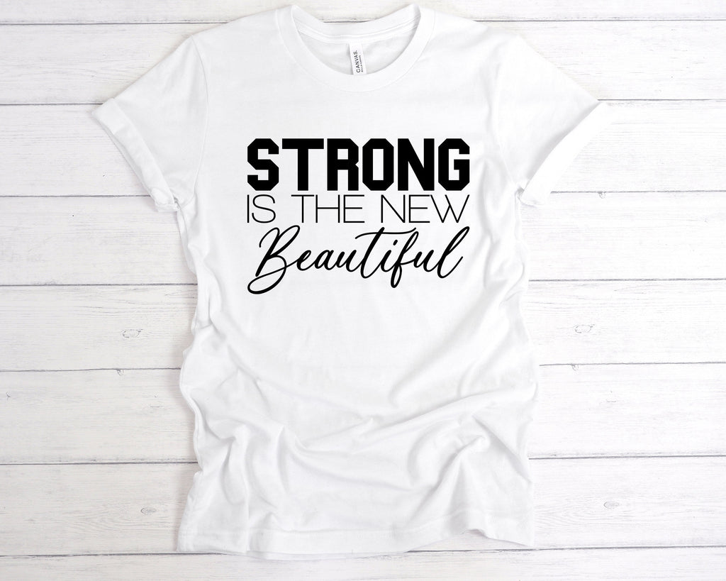 Get trendy with Strong Is The New Beautiful T-Shirt - T-Shirt available at DizzyKitten. Grab yours for £12.99 today!