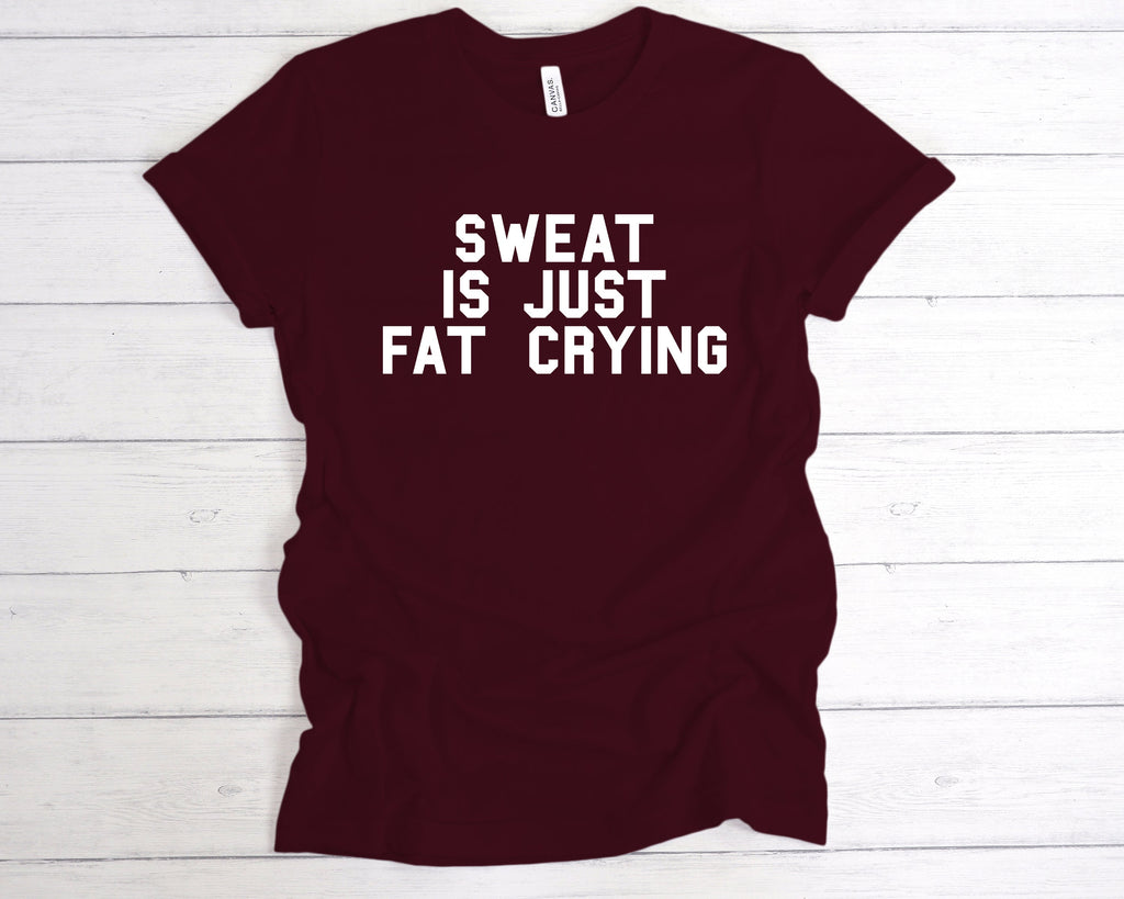 Get trendy with Sweat Is Just Fat Crying T-Shirt - T-Shirt available at DizzyKitten. Grab yours for £12.49 today!