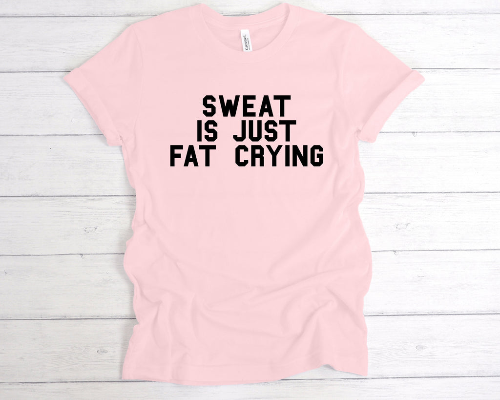 Get trendy with Sweat Is Just Fat Crying T-Shirt - T-Shirt available at DizzyKitten. Grab yours for £12.99 today!