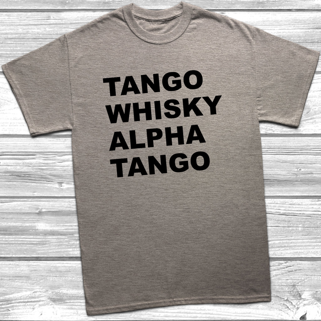 Get trendy with Tango Whisky Alpha Tango T-Shirt - T-Shirt available at DizzyKitten. Grab yours for £9.49 today!