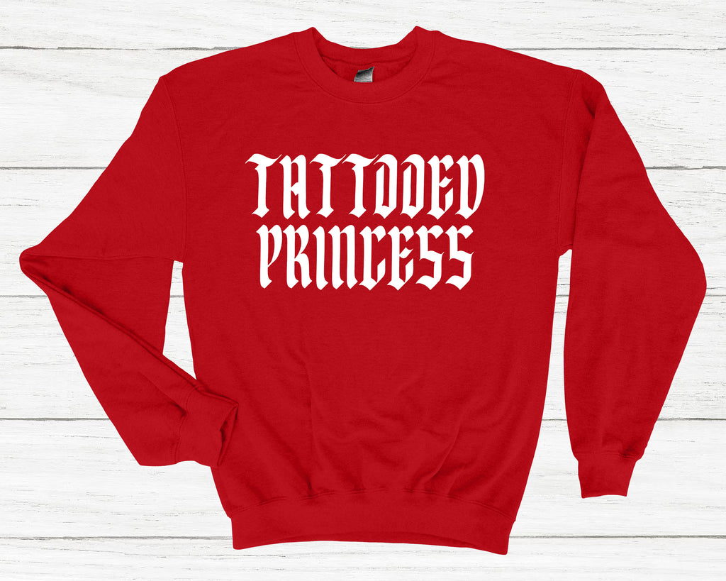 Get trendy with Tattooed Princess Sweatshirt - Sweatshirt available at DizzyKitten. Grab yours for £25.99 today!