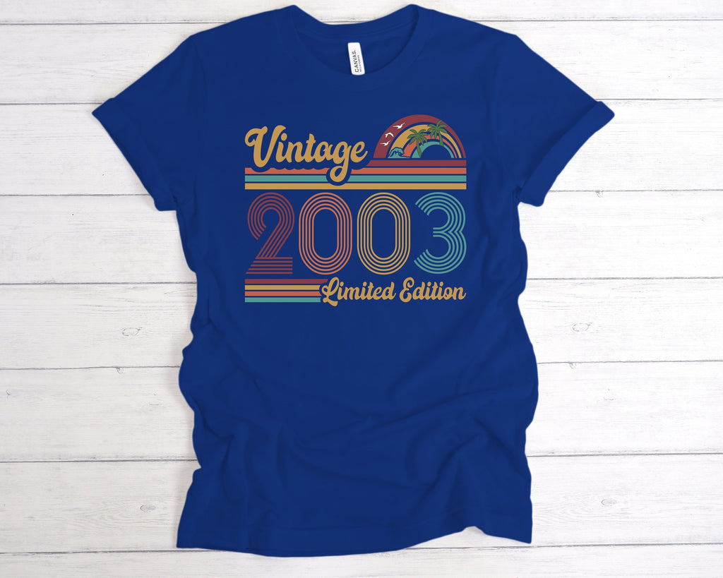 Get trendy with Vintage 2003 Limited Edition T-Shirt - T-Shirt available at DizzyKitten. Grab yours for £12.99 today!