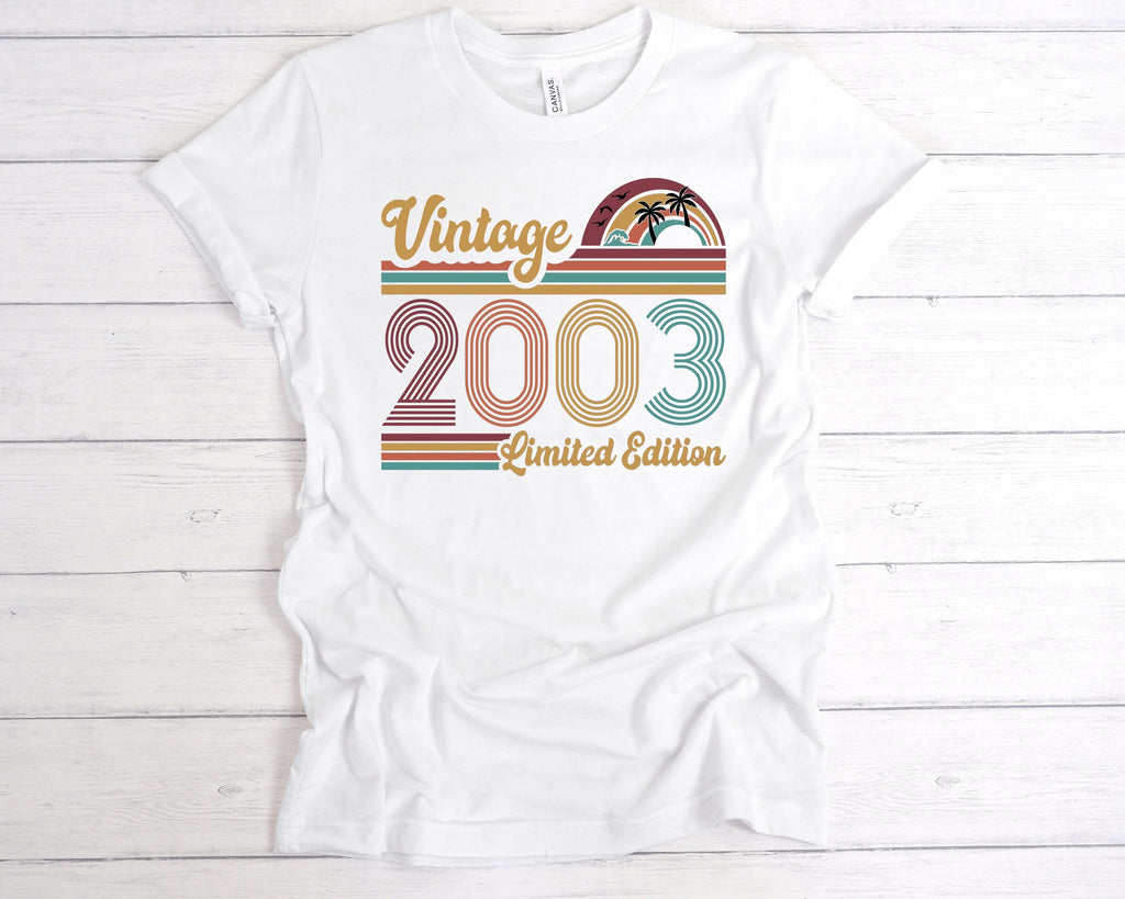 Get trendy with Vintage 2003 Limited Edition T-Shirt - T-Shirt available at DizzyKitten. Grab yours for £12.99 today!