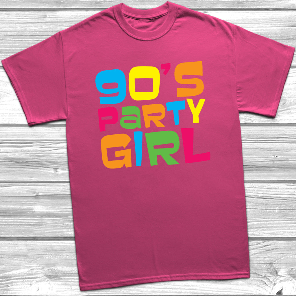 Get trendy with 90's Party Girl T-Shirt - T-Shirt available at DizzyKitten. Grab yours for £9.99 today!