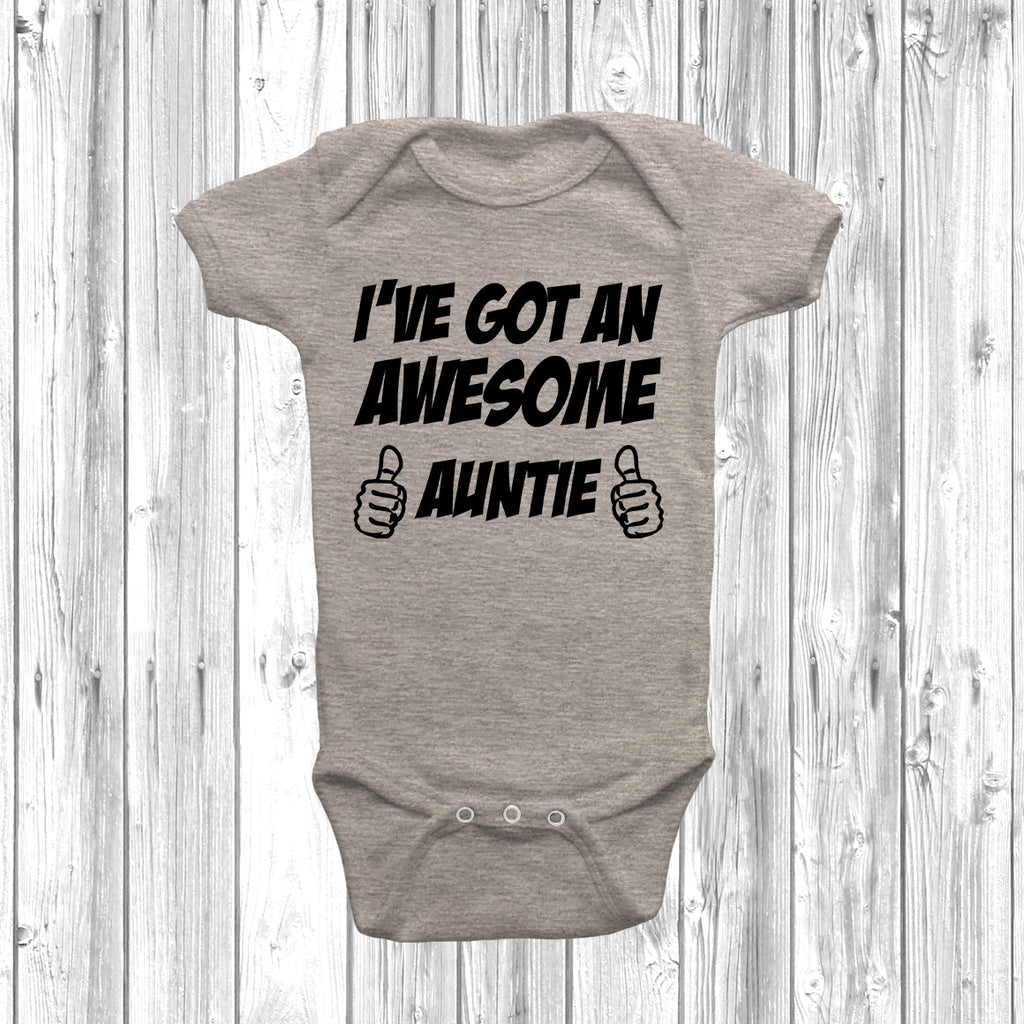 Get trendy with I've Got An Awesome Auntie Baby Grow - Baby Grow available at DizzyKitten. Grab yours for £8.49 today!