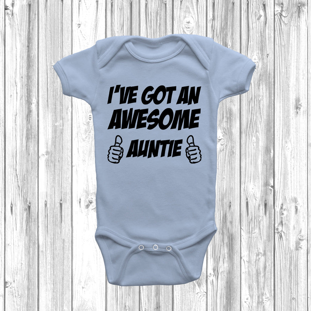 Get trendy with I've Got An Awesome Auntie Baby Grow - Baby Grow available at DizzyKitten. Grab yours for £8.49 today!