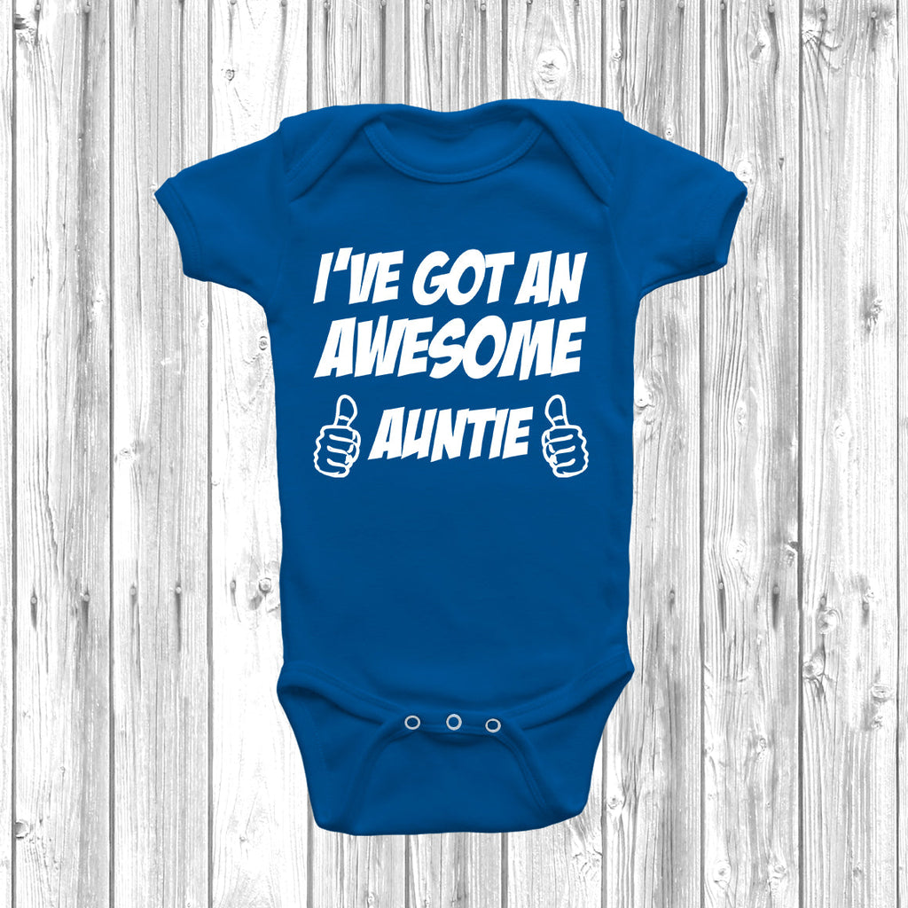 Get trendy with I've Got An Awesome Auntie Baby Grow - Baby Grow available at DizzyKitten. Grab yours for £8.49 today!