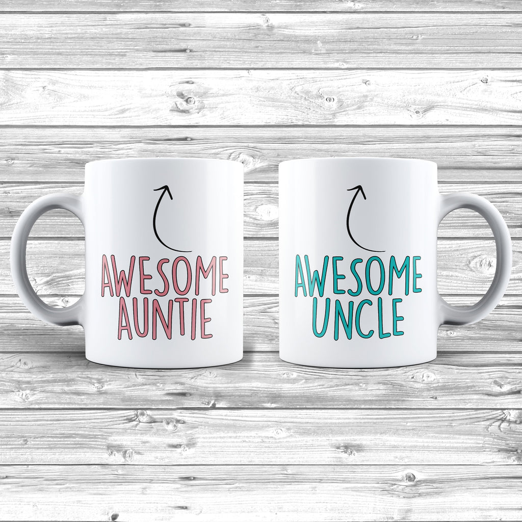Get trendy with Awesome Uncle & Awesome Auntie Mug - Mug available at DizzyKitten. Grab yours for £8.99 today!