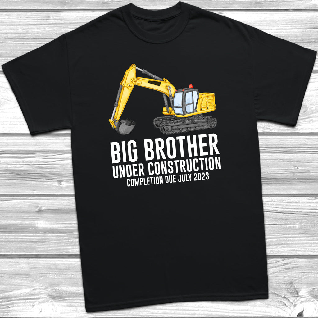 Get trendy with Personalised Big Brother Under Construction T-Shirt -  available at DizzyKitten. Grab yours for £10.95 today!