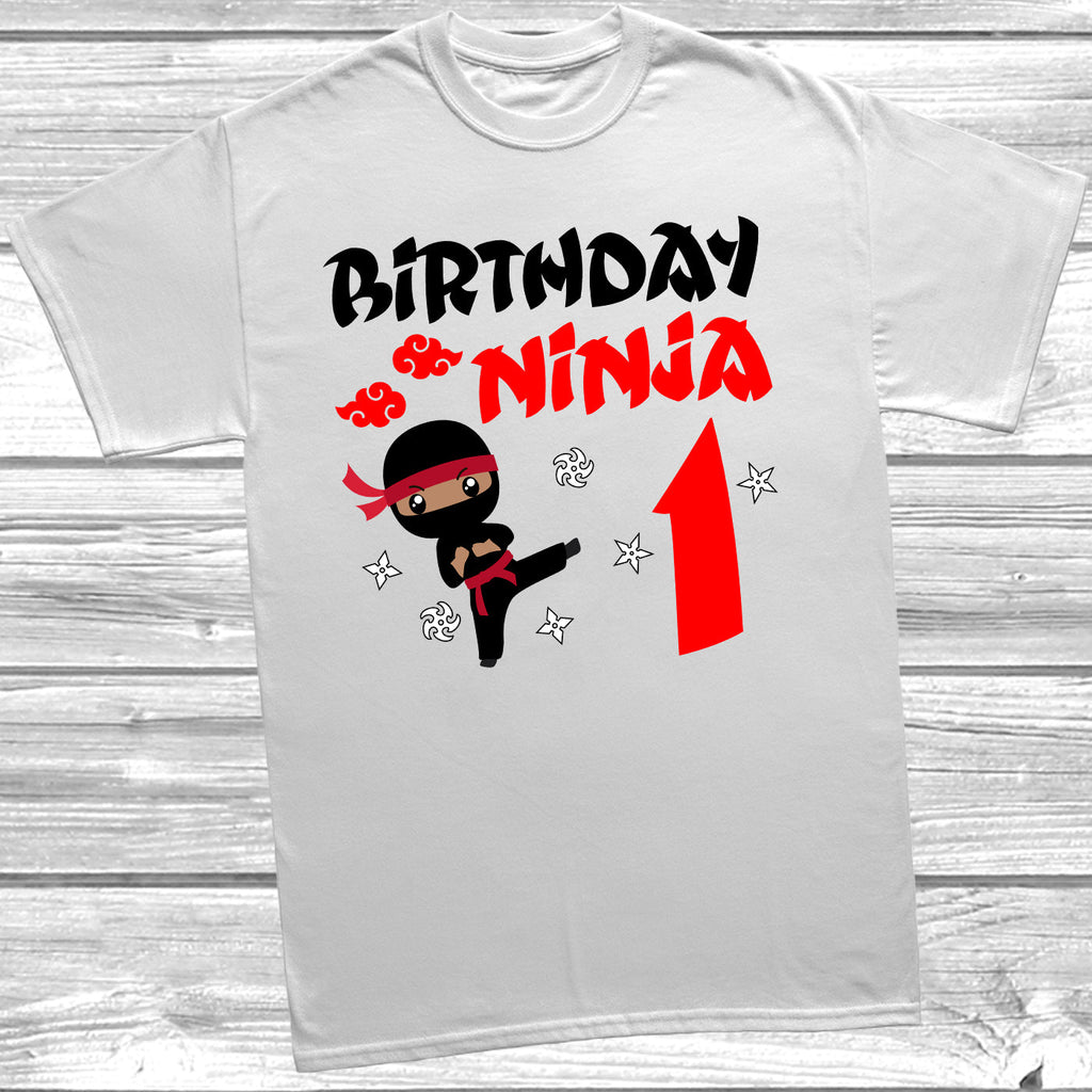 Get trendy with Birthday Ninja 1st Birthday T-Shirt - T-Shirt available at DizzyKitten. Grab yours for £9.99 today!