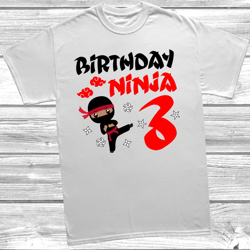 Get trendy with Birthday Ninja 3rd Birthday T-Shirt - T-Shirt available at DizzyKitten. Grab yours for £9.99 today!