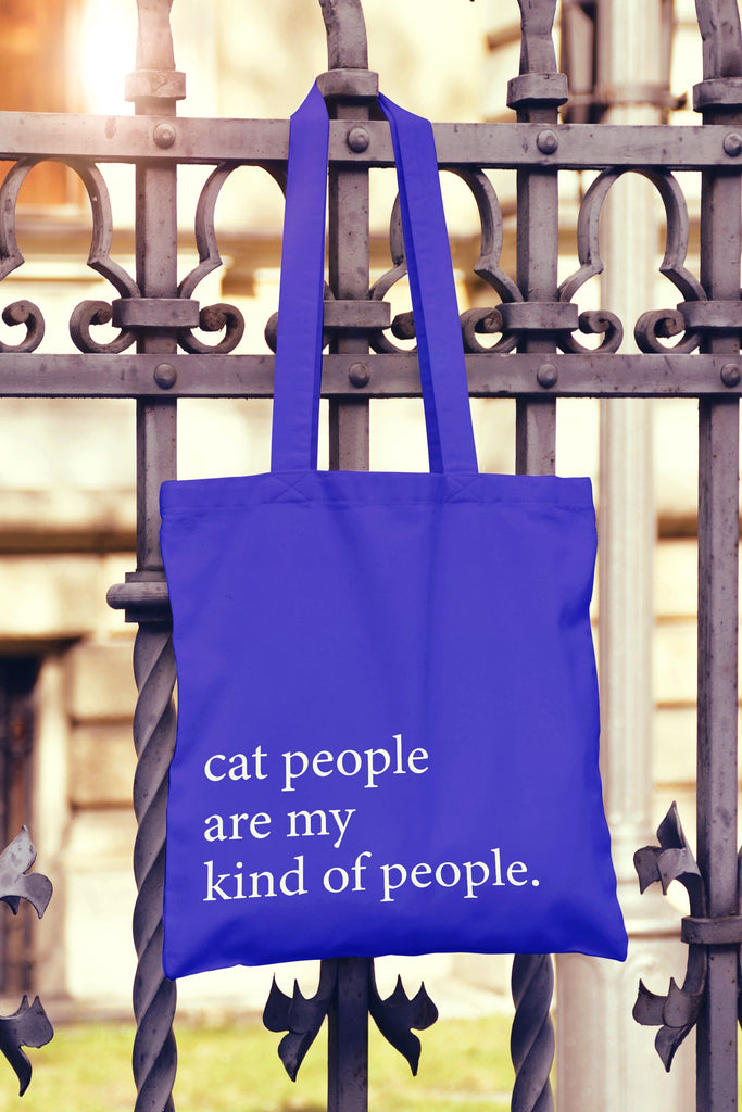 Get trendy with Cat People Are My Kind Of People Tote Bag - Tote Bag available at DizzyKitten. Grab yours for £8.99 today!