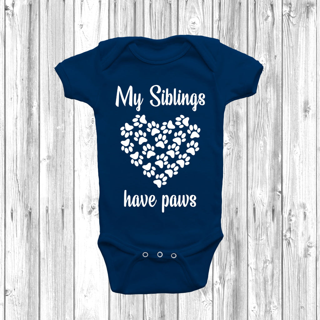 Get trendy with My Big Siblings Have Paws Hearts Baby Grow - Baby Grow available at DizzyKitten. Grab yours for £8.99 today!