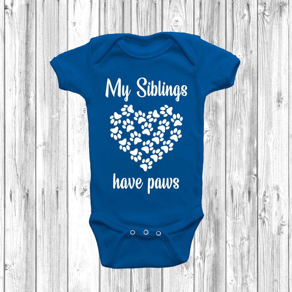 Get trendy with My Big Siblings Have Paws Hearts Baby Grow - Baby Grow available at DizzyKitten. Grab yours for £8.99 today!