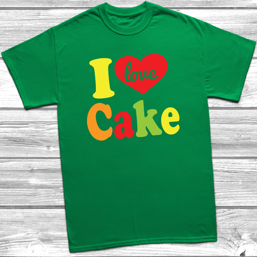 Get trendy with I Love Cake T-Shirt - T-Shirt available at DizzyKitten. Grab yours for £10.49 today!