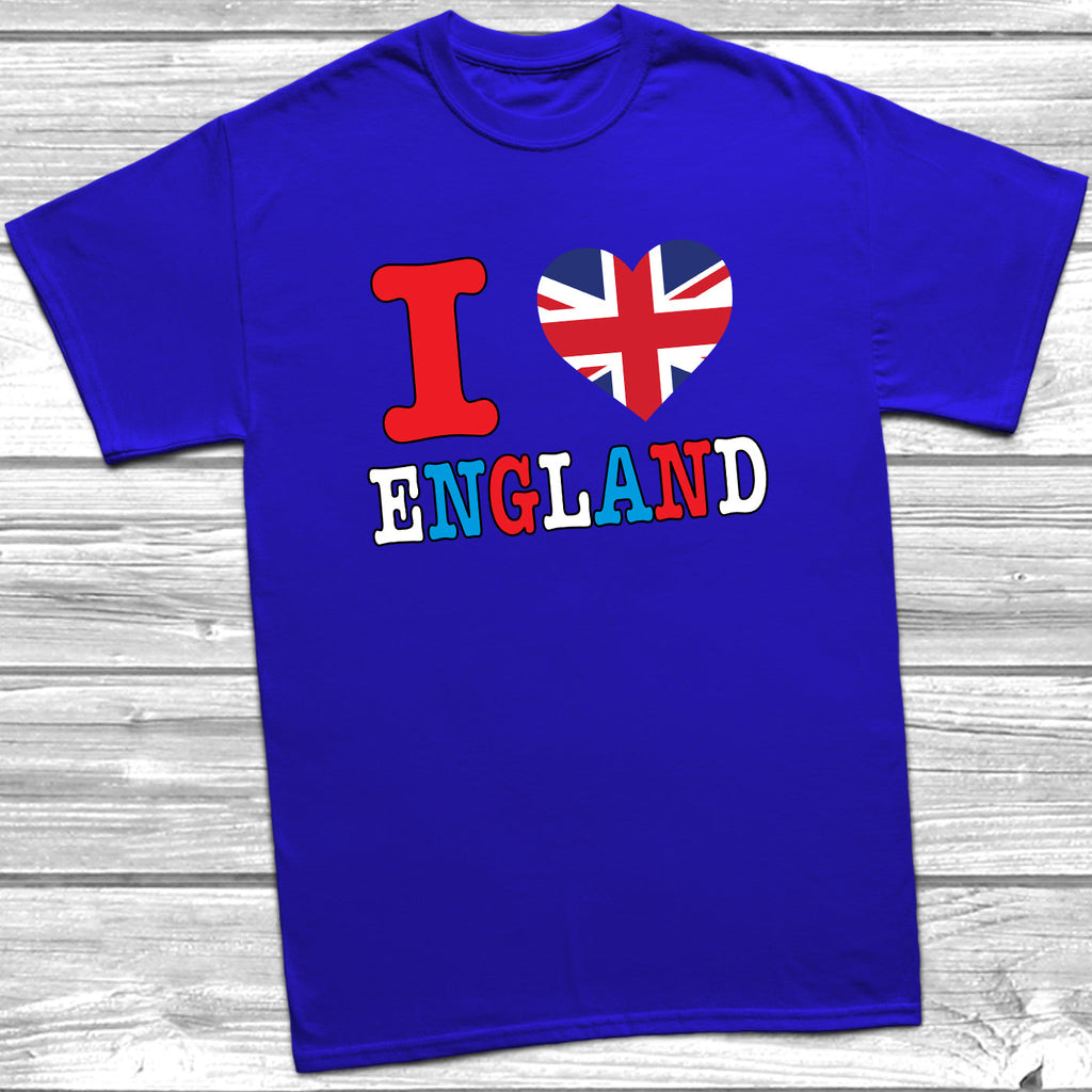 Get trendy with I Love England T-Shirt - T-Shirt available at DizzyKitten. Grab yours for £10.49 today!